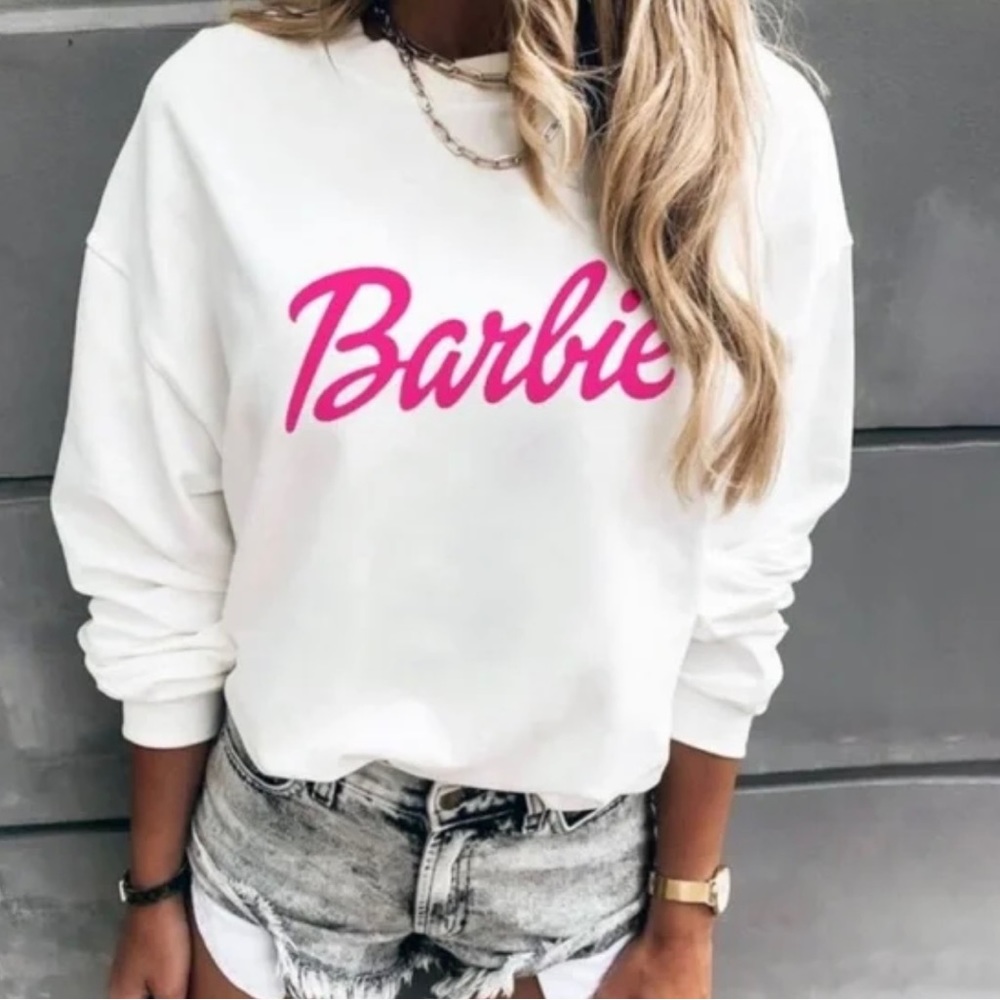 Barbie oversized crewneck sweatshirt sweater L M